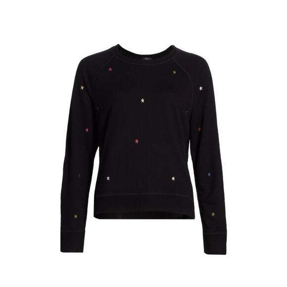 Rails Jet Black Star Embroidered Theo Sweater Sz.M NWT - Picture 6 of 16